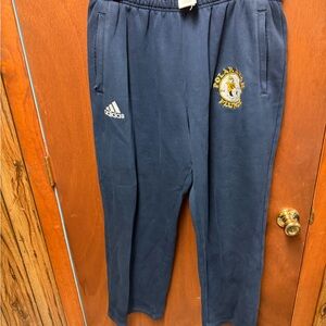 Adidas Navy Polar Bear Logo Sweatpants